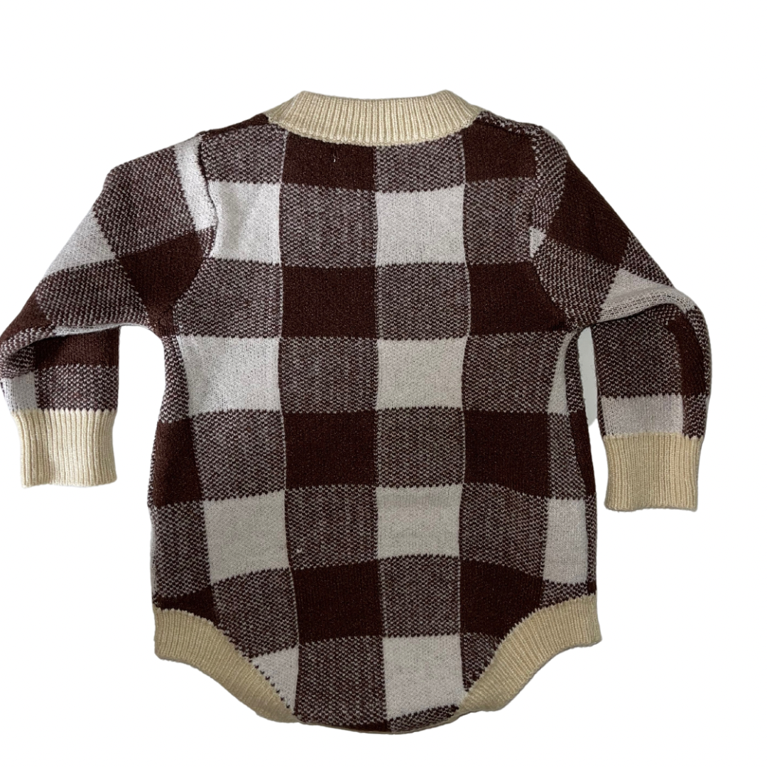 Winsome Gentleman Plaid It's Fall Y'all Infant Set Onesie Back